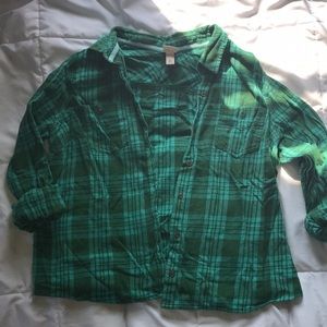 Green Plaid Flannel
